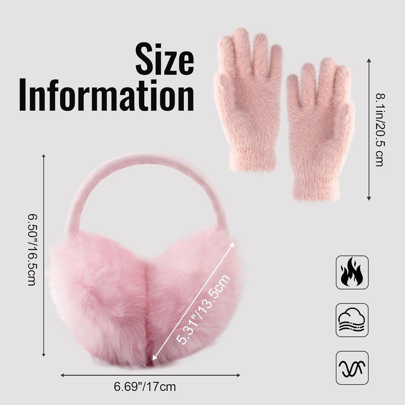 FSTEOE Winter Ear Muffs Women Warm Earmuff Girls Ear Warmers Soft Plush Outdoor Adjustable Ear Cover - Image 3